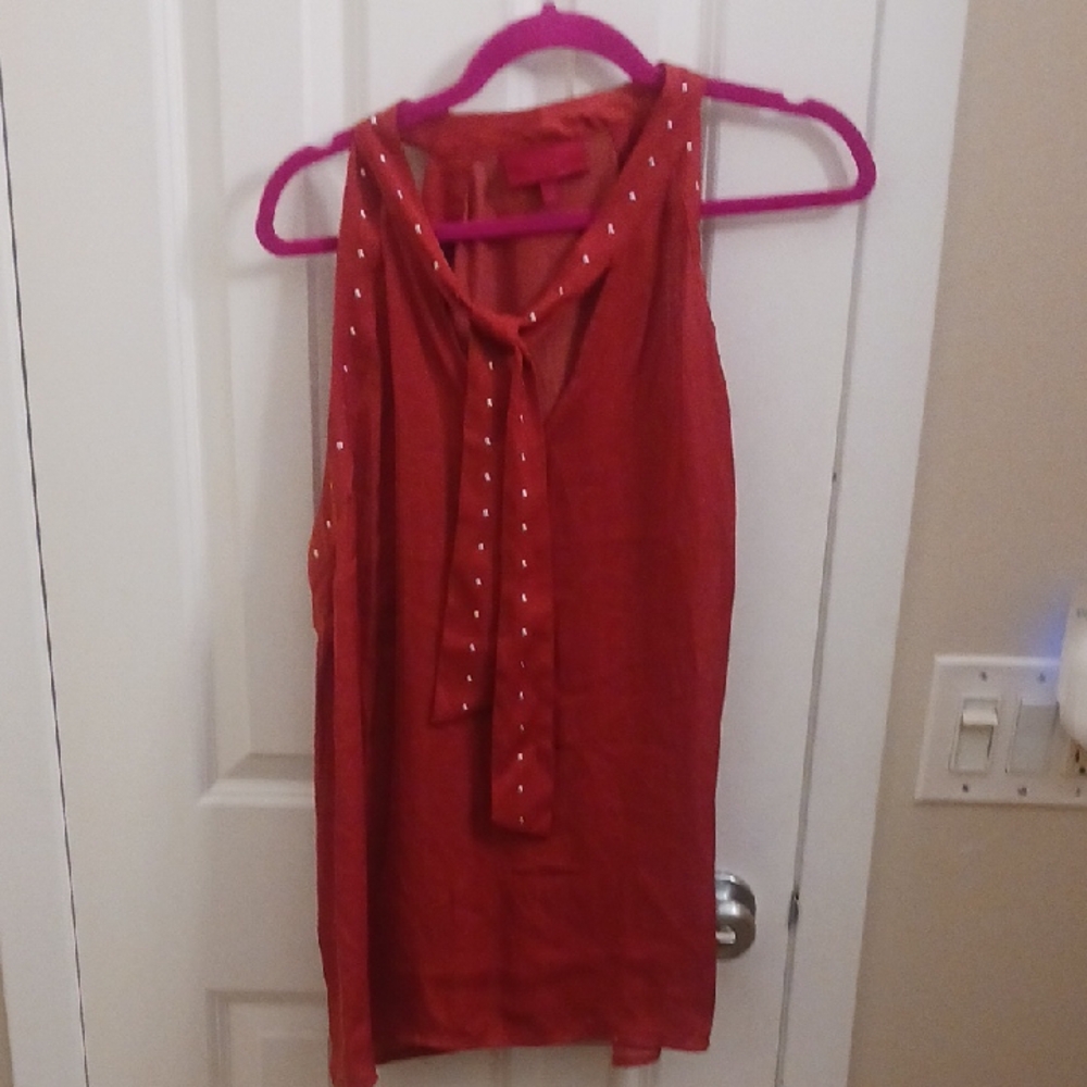 Elegant Red Sleeveless Top